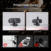 1080P Webcam High Definition USB Web Camera with Privacy Cover Noise Isolating Microphone for Laptop/Desktop Computer