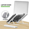 Laptop Stand Folding Portable Laptop Bracket 5-level Height Adjustable Desktop Cooling Holder Black