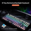 HJK917 Wired Gaming Mechanical Keyboard with 87 Keys Backlight Effect Keyboard for Laptop/PC White with OUTEMU Blue Switches