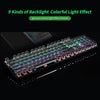 HJK900-7 Wired Mechanical Keyboard with 104 Keys Backlight Effect Keyboard for Laptop/PC White with OUTEMU Blue Switches