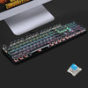 HJK900-7 Wired Mechanical Keyboard with 104 Keys Backlight Effect Keyboard for Laptop/PC White with OUTEMU Blue Switches