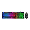 D290 Keyboard and Mouse Combo with Wired 104 Keys Backlight Punk Keyboard Wired Colorful 3D Mouse for Laptop/PC Black