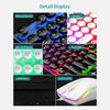 D290 Keyboard and Mouse Combo with Wired 104 Keys Backlight Punk Keyboard Wired Colorful 3D Mouse for Laptop/PC Black