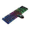 D290 Keyboard and Mouse Combo with Wired 104 Keys Backlight Punk Keyboard Wired Colorful 3D Mouse for Laptop/PC Black