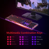 Motospeed K73 104 Keys Gaming Keyboard Mixed Light Mechanical Keyboard with RGB Light Effect English Keyboard with Blue Switches