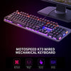 Motospeed K73 104 Keys Gaming Keyboard Mixed Light Mechanical Keyboard with RGB Light Effect English Keyboard with Blue Switches