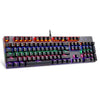 Motospeed K73 104 Keys Gaming Keyboard Mixed Light Mechanical Keyboard with RGB Light Effect English Keyboard with Blue Switches