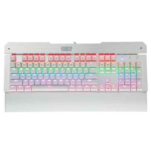 KKmoon Mechanical Professional Gaming Esport Keyboard with Tactile High-speed 104 Keys Suspended Anti-ghosting Blue Switch Fully Colorful LED 9 Modes Programmable Backlit USB Wired
