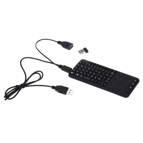 Rii RT504 2.4G Wireless Handheld Remote Mini Ultra Slim Thin Multifunction Multimedia Backlit Keyboard with Touchpad Trackpad Mouse Combo for Mac Desktop Laptop PC Andriod TV Box