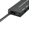 5 Ports Super Speed Mini Portable USB 3.0 Hub 5Gbps Transfer Speed With Dedicated Charging Port 2.4A Port (Black)