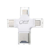 TF Card Reader 4-in-1 TF Memory Card Reader Adapter for iPhone/Android/PC