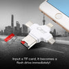 TF Card Reader 4-in-1 TF Memory Card Reader Adapter for iPhone/Android/PC