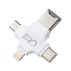 TF Card Reader 4-in-1 TF Memory Card Reader Adapter for iPhone/Android/PC