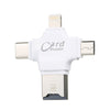 TF Card Reader 4-in-1 TF Memory Card Reader Adapter for iPhone/Android/PC