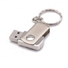 Metal Rotatable USB Flash Drive Pen Drive USB2.0 32G/64G Memory Stick U Disk with Flash Card Keychain