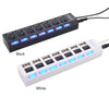 JDL-A7 HUB USB Hub 7 Port USB 2.0 Independent Switch Indicator High Speed Ultra Slim Splitter Hub with USB Cable for Desktop Notebook USB Mouse Scanner Digital Camera U Disk USB Keyboard and more