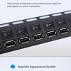 JDL-A7 HUB USB Hub 7 Port USB 2.0 Independent Switch Indicator High Speed Ultra Slim Splitter Hub with USB Cable for Desktop Notebook USB Mouse Scanner Digital Camera U Disk USB Keyboard and more