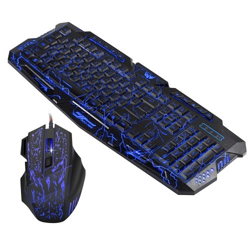 J60 Gaming Keyboard Mouse Combo Anti-ghosting Adjustable DPI Colorful Backlit