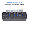 OImaster 7-Port USB 3.0 HUB Portable HUB HUB with Power Switch