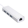 USB3.0 to Ethernet LAN RJ45 Network Card Adapter with USB3.0 Hub 3 Ports for Laptop