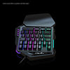 HXSJ  V100 35 Key Single Hand Membrane Mini 35 Keys Gaming Keyboard with USB Wired for PUBG LOL CS Gamer