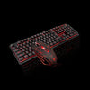 USB Wired Gaming Keyboard and Mouse Combo Waterproof 3 Color Backlit 2000DPI for Home Office