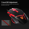 Motospeed Wired Mouse Gaming Mouse 4000DPI 9 Buttons Optical Mice with Weight Tuning Set Non-slip Design with LED Light Fire/Sniper Button