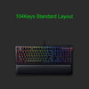 Razer BlackWidow Elite Mechanical Keyboard Gaming 104 Keys RGB Wired Keyboard Instant Trigger Chroma Colorful Light HyperShift Black With Palm Rest  Green Switch