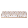 2.4G Mini Wireless Keyboard and Mouse Combo Alloy Panel Keyboard and Mouse Set for PC Laptop Gold