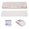 2.4G Mini Wireless Keyboard and Mouse Combo Alloy Panel Keyboard and Mouse Set for PC Laptop Gold