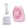 New Cat USB Fan Mini Portable Fan Rechargeable Small Fan for Home Office Desktop Dormitory SQ 2022 Pink