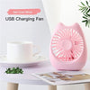 New Cat USB Fan Mini Portable Fan Rechargeable Small Fan for Home Office Desktop Dormitory SQ 2022 Pink