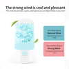 Mini Handheld USB Fan Ice Cream Fan Portable Rechargeable Popsicle Fan Cartoon Small Fan Outdoor Handheld Fan Blue