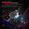 HXSJ V200+J600 Combo J600 Wired Gaming Mouse 9-key Macro Programming Mice & V200 Blue Switch One-handed Mechanical Keyboard Set Black Keyboard + Grey Mouse