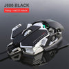 HXSJ V200+J600 Combo J600 Wired Gaming Mouse 9-key Macro Programming Mice & V200 Blue Switch One-handed Mechanical Keyboard Set Black Keyboard + Grey Mouse