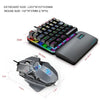 HXSJ V200+J600 Combo J600 Wired Gaming Mouse 9-key Macro Programming Mice & V200 Blue Switch One-handed Mechanical Keyboard Set Black Keyboard + Grey Mouse