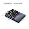 HXSJ V200+J600 Combo J600 Wired Gaming Mouse 9-key Macro Programming Mice & V200 Blue Switch One-handed Mechanical Keyboard Set Black Keyboard + Grey Mouse