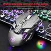 HXSJ V200+J800 Combo J800 Wired Gaming Mouse 7-key Macro Programming Mice & V200 Blue Switch One-handed Mechanical Keyboard Set Adjustable DPI Colorful RGB Light Effect