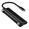 Multifunctional 6-in-1 Type-C Hub Type-C to USB3.0 HD Converter with SD TF Card Slot USB3.1 Adapter Plug and Play Black