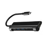 Multifunctional 6-in-1 Type-C Hub Type-C to USB3.0 HD Converter with SD TF Card Slot USB3.1 Adapter Plug and Play Black