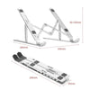 7-level Adjustable Laptop Stand Portable Aluminum Alloy Laptop Stand Foldable Non-slip Notebook Holder Silver