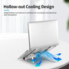 7-level Adjustable Laptop Stand Portable Aluminum Alloy Laptop Stand Foldable Non-slip Notebook Holder Silver