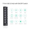 7-Port USB 3.0 HUB USB Splitter 7 Ports Expander with Switch For PC