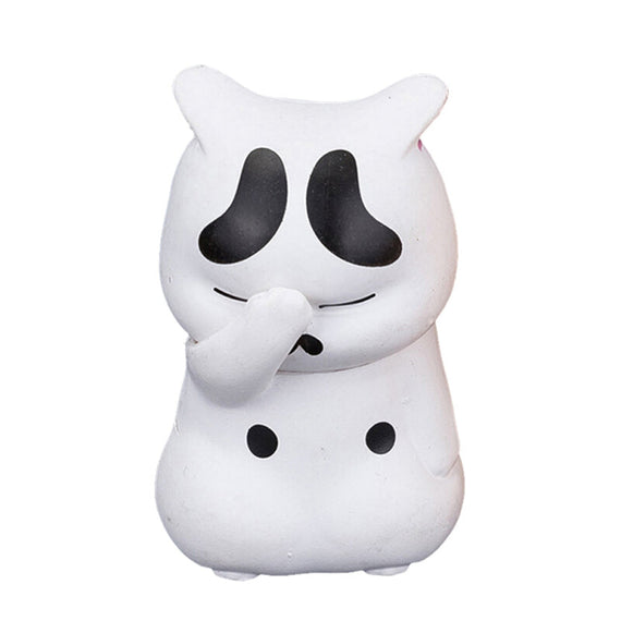 Cartoon Cat Figurine Toy - White