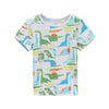 Cartoon Dinosaur Print T-Shirt - White