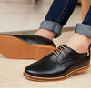 Casual Leather Oxford Shoes - Black