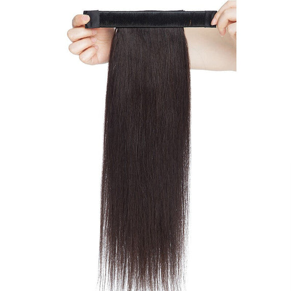 Clip in Ponytail Long Hair Extensions - Black Brown