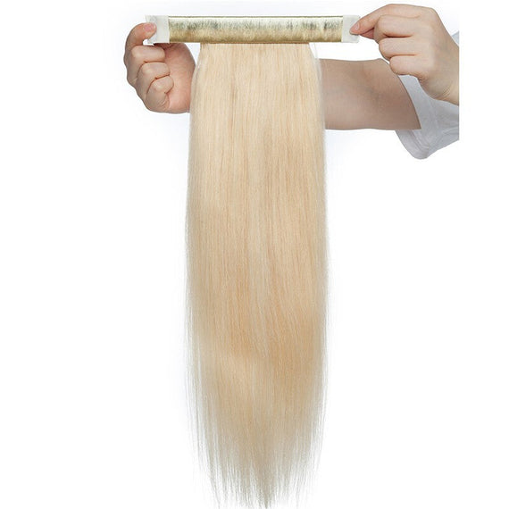 Clip in Ponytail Long Hair Extensions - Bleach Blonde