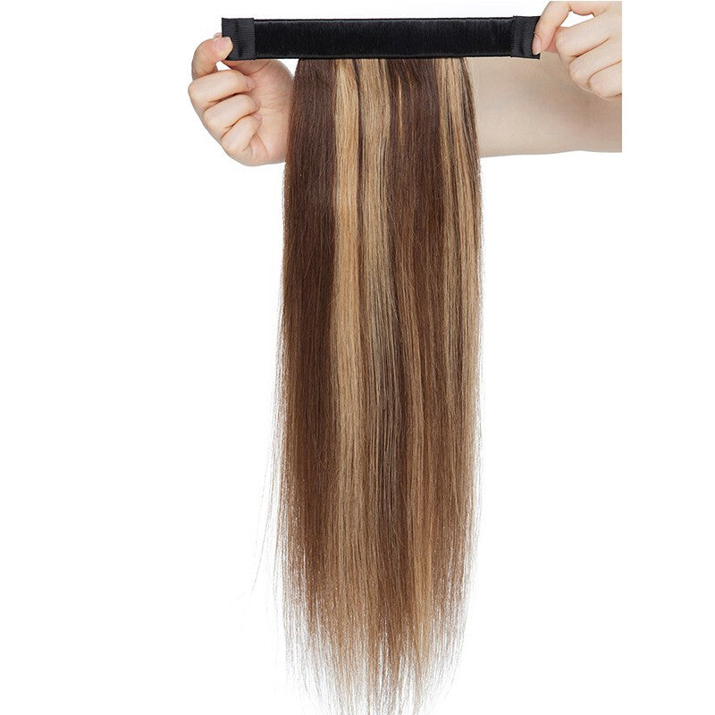 Clip in Ponytail Long Hair Extensions - Brown Blonde