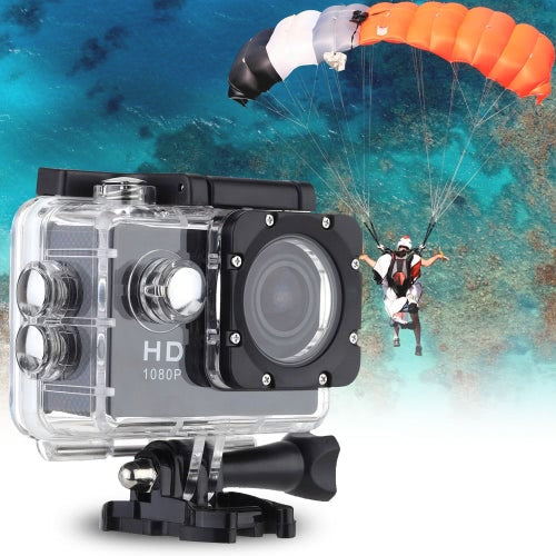 F23 1080P 30FPS 12MP 1.5" Screen Waterproof 30M Shockproof 170° Wide Angle Outdoor Action Sports Camera Camcorder Digital Cam Video HD DV Car DVR
